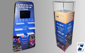 PLV PLASTIQUE SUR MESURE HARLOR PLASTIC PLV PODIUM PLV CLOCHE FABRICATION SUR MESURE PLV PLASTIQUE PLEXI MEUBLE PLV PRESENTOIR MAGASIN BOITE PLASTIQUE URNE PLASTIQUE PLV CLOCHE POUR MUSEE ENSEIGNES SIGNALETIQUE LETTRES DECOUPÉES PLASTIQUE KOMACEL DIBOND ALUPANEL AUVERGNE RHONE ALPES LOIRE 42 SAINT ETIENNE LYON 69 FRANCE LA TALAUDIERE