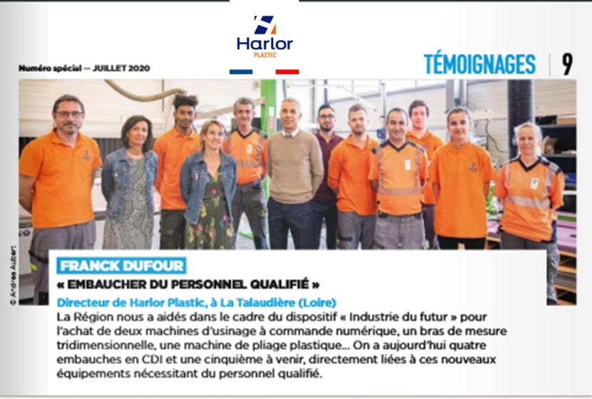 HARLOR PLASTIC NOUVEL ARTICLE DE PRESSE