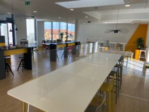 HARLOR PLASTIC- PROTECTION ANTI PROJECTIONS COVID HYGIAPHONE POUR RESTAURANT- RESTO ENTREPRISE - COLLECTIVITE